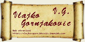 Vlajko Gornjaković vizit kartica